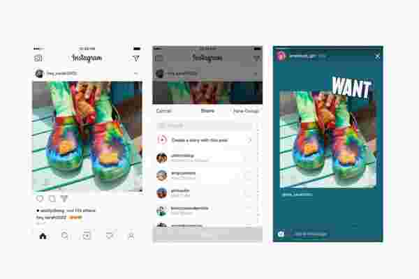 Instagram现在可以让你分享故事中的帖子